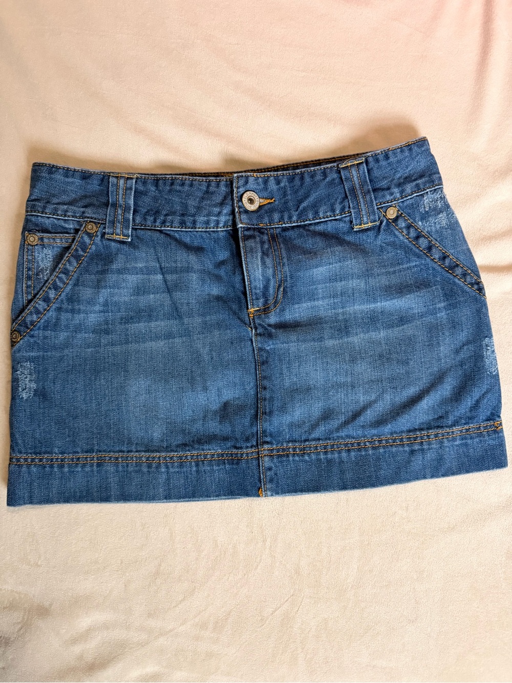 Vintage Blue Denim Mini Skirt